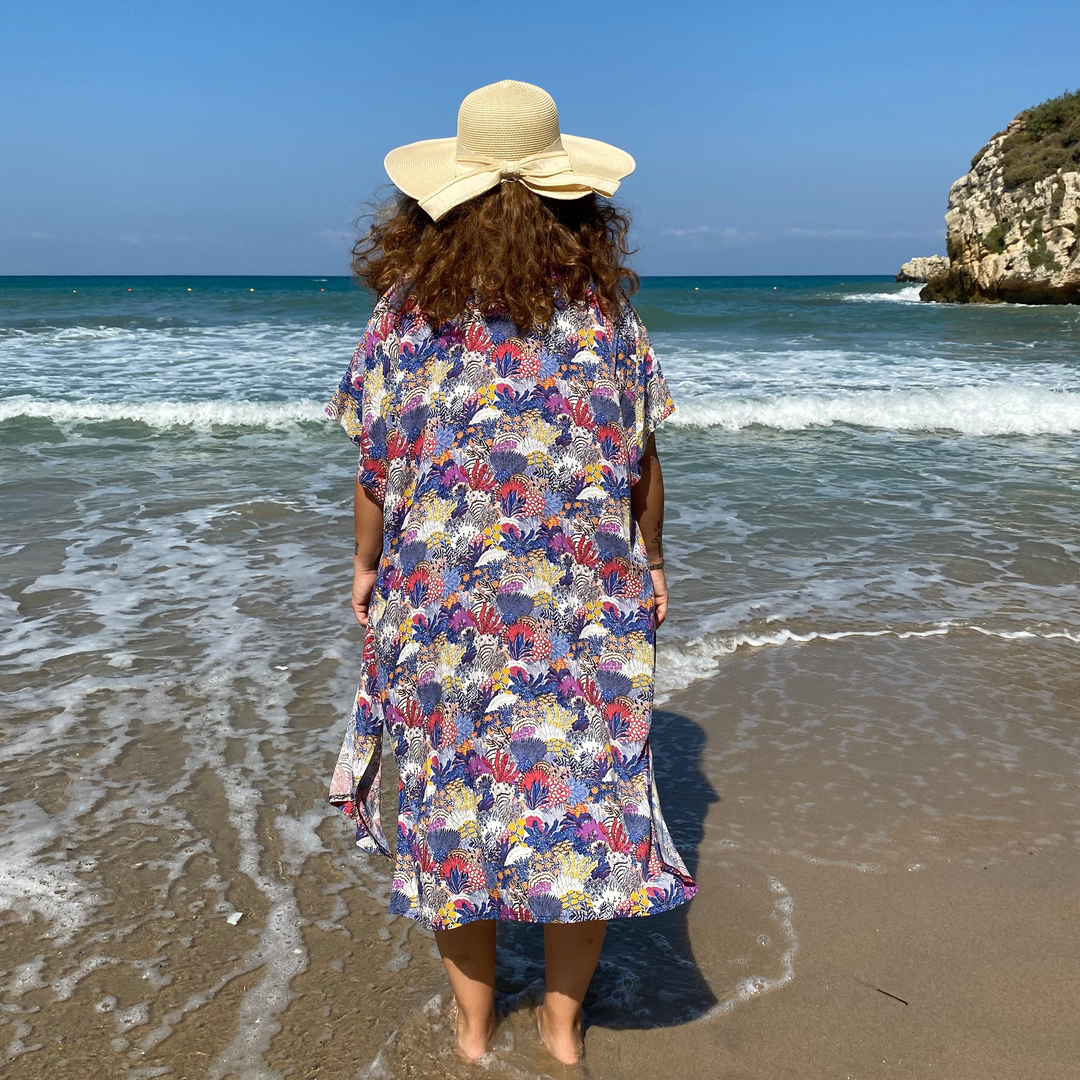 Floral Blue Tunic