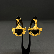 Dangling Half Sun Cone, Black Stone