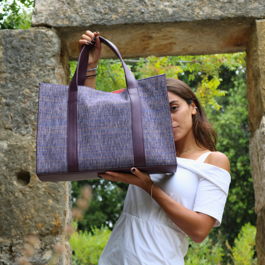 Purple Canvas Tote