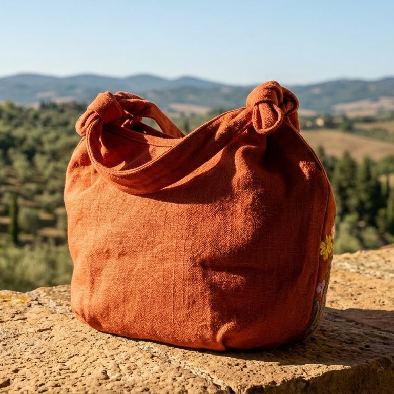 Nam - Orange and Floral Embroidery