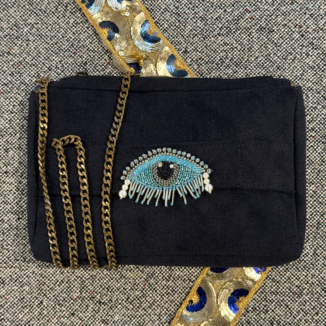 Black with Eye Embroidery