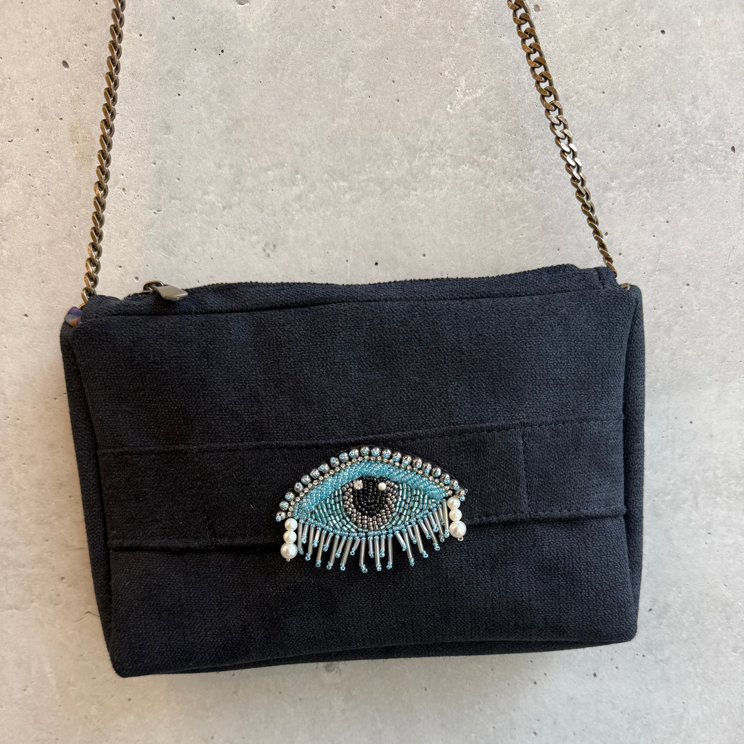 Black with Eye Embroidery