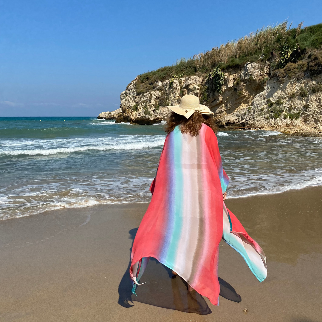 Red, Blue, White, Pink, Green Gradient