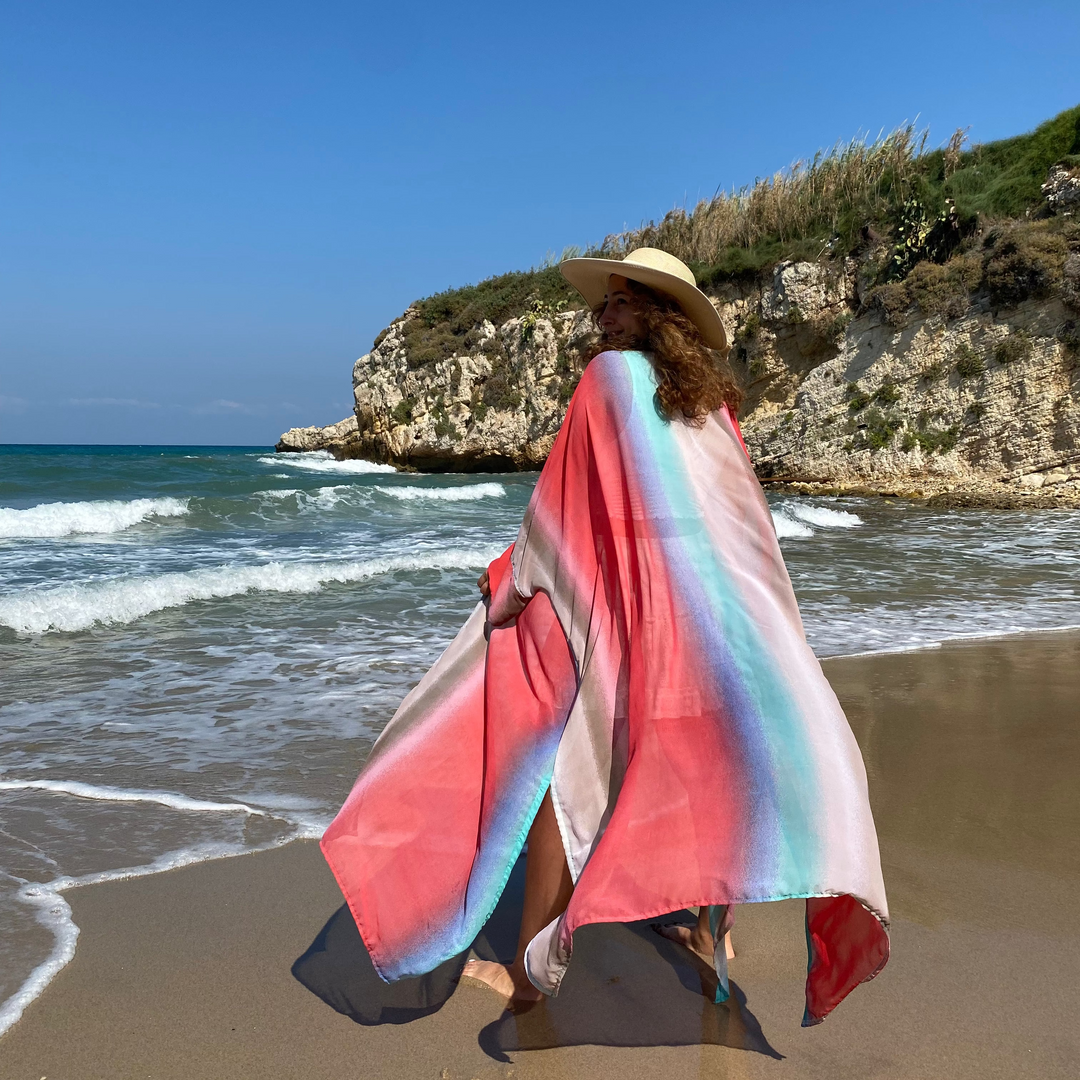 Red, Blue, White, Pink, Green Gradient