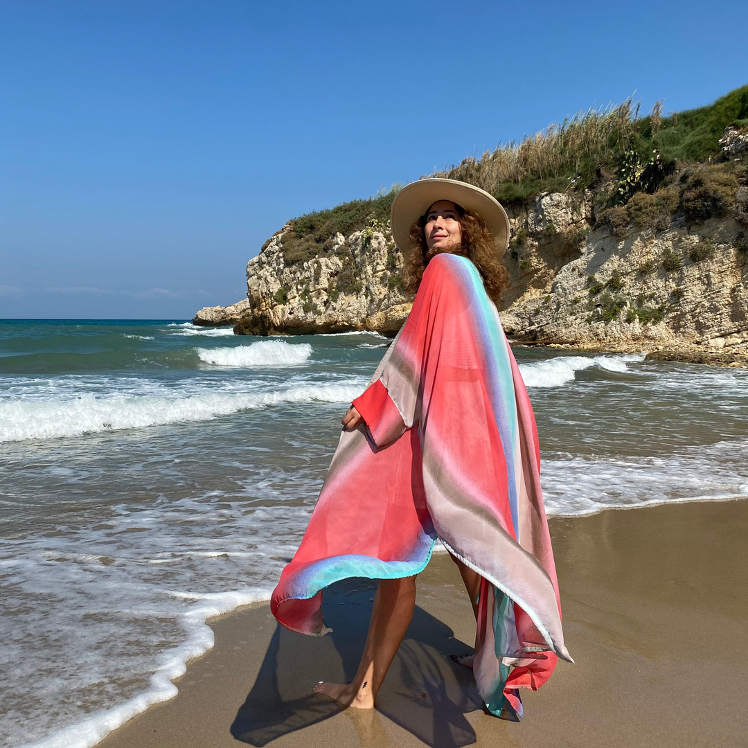 Red, Blue, White, Pink, Green Gradient