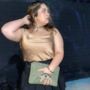 Light Green with Eye Embroidery