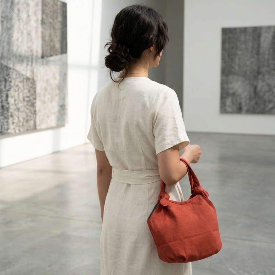 Nam - Orange and Floral Embroidery
