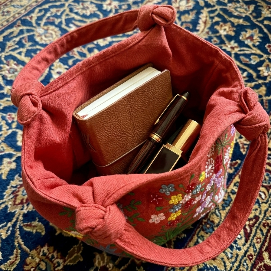 Nam - Orange and Floral Embroidery