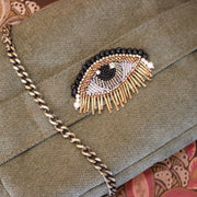 Light Green with Eye Embroidery