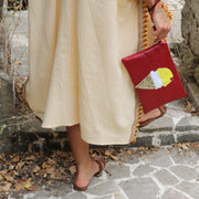 Ice Cream with Red Vegan Leather