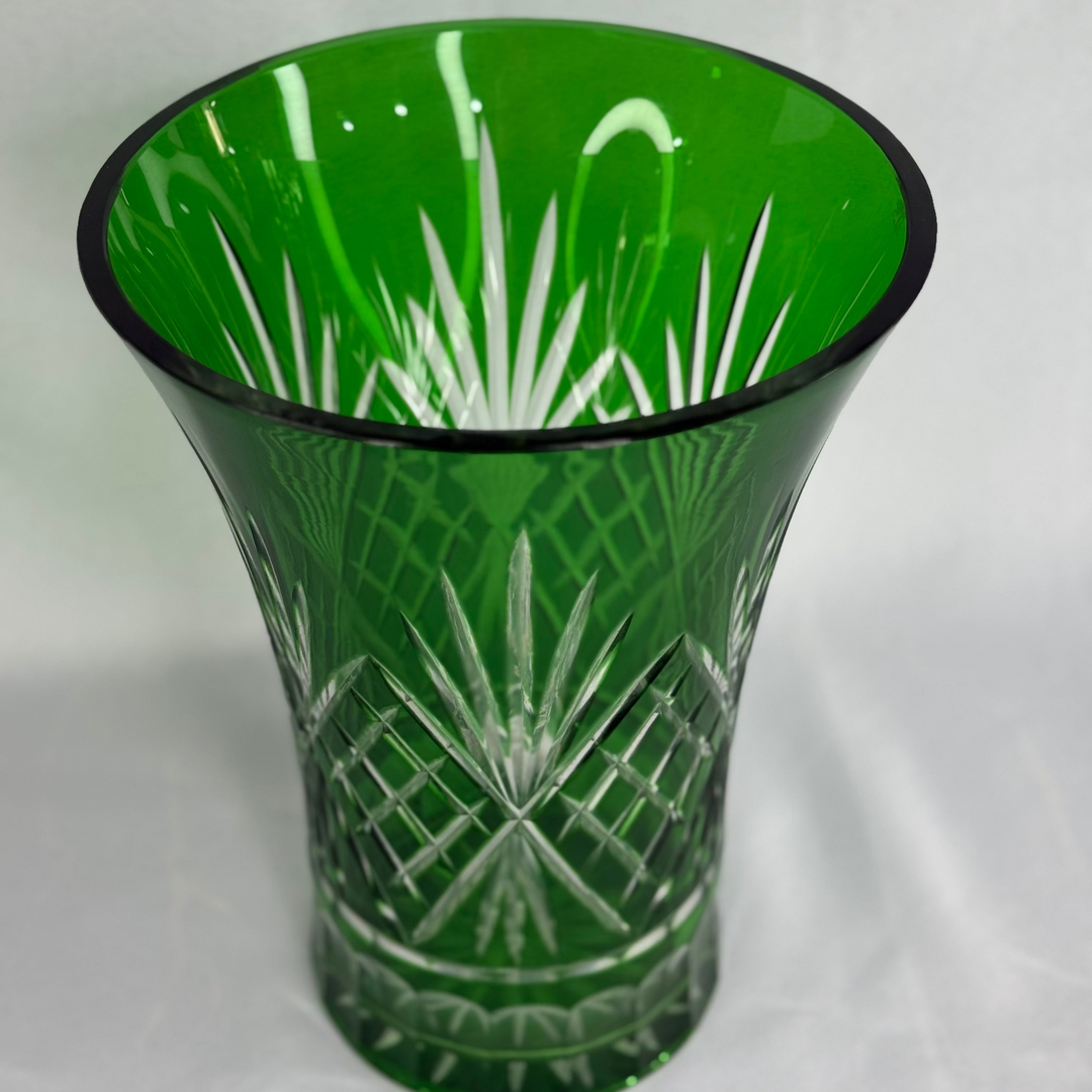 Egermann Hand-Decorated Vase - Green (large)