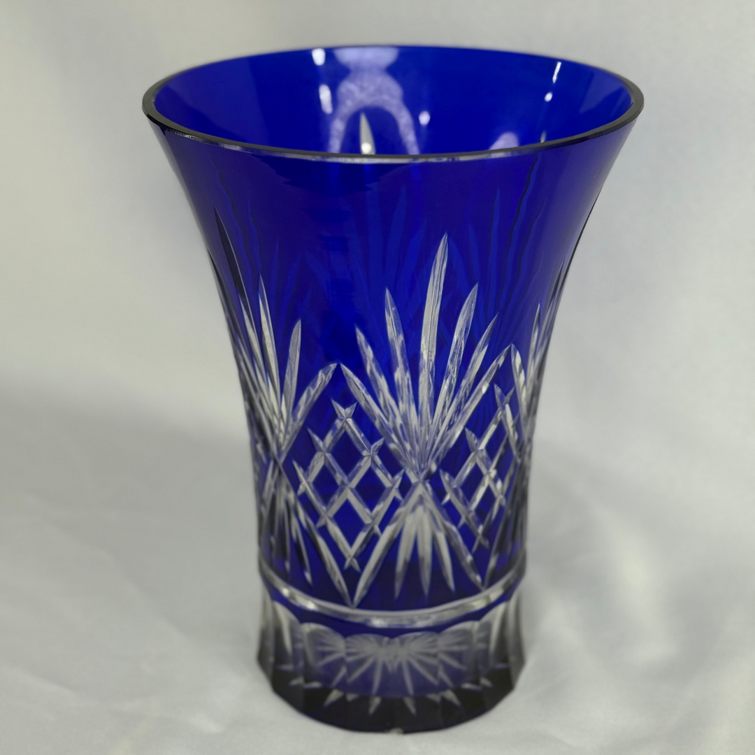 Egermann Hand-Decorated Vase - Blue (large)