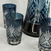 Egermann Hand-Decorated Glassware - Drink Set, Pitcher with 6 Highball Glasses