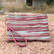 Pink Green Zebra Design with Pink Snake Vegan Leather